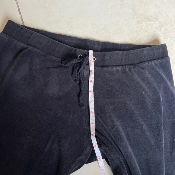 Juicy Couture Y2K Black Velour Jogger Track Pants Size L - Picture 7 of 9